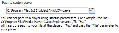 Path to custom player