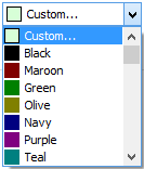 List of available background colors